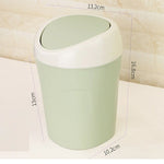 Mini Trumpet Desktop Waste Bin with Covered Lid – Creative Rolling Cover Trash Can