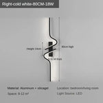 Modern Minimalist LED Strip Wall Light | Bedside Wall Sconce for Bedroom & Living Room