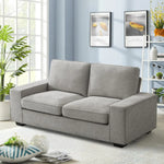 Chenille Loveseat Sofa Couch – Modern Comfy Deep Seat with Removable Cushions