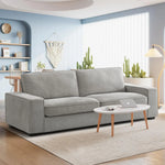 Chenille Loveseat Sofa Couch – Modern Comfy Deep Seat with Removable Cushions