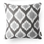 Customizable Gray Geometric Flower Leaf Linen Pillowcase – Sofa Cushion Cover Home Decor