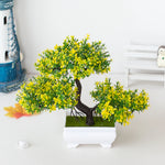 Artificial Bonsai Tree – Small Potted Fake Plant for Home, Office, and Garden Decor