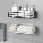 Metal No-Drill Bathroom Storage Rack – Wall-Mounted Corner Shelf for Shampoo and Accessories