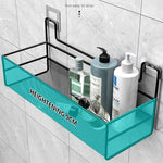 No-Drill Wall-Mount Bathroom Shelf – Shower Shampoo Rack & Condiment Storage Basket