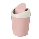 Mini Trumpet Desktop Waste Bin with Covered Lid – Creative Rolling Cover Trash Can