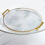 Elegant Serving Tray with Handles - Stylish Round Food & Display Tray