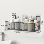 No-Drill Wall-Mount Bathroom Shelf – Shower Shampoo Rack & Condiment Storage Basket