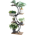 6-Tier S-Shaped Wrought Iron Plant Stand