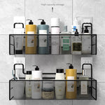 No-Drill Wall-Mount Bathroom Shelf – Shower Shampoo Rack & Condiment Storage Basket