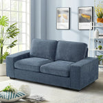 Chenille Loveseat Sofa Couch – Modern Comfy Deep Seat with Removable Cushions