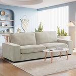 Chenille Loveseat Sofa Couch – Modern Comfy Deep Seat with Removable Cushions