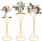 Elegant Gold Metal Plant Stands – Versatile Pedestals Home Decor