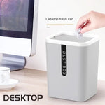 Compact Mini Desktop Waste Bin - Plastic Tabletop Trash Can