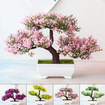 Artificial Bonsai Tree – Small Potted Fake Plant for Home, Office, and Garden Decor