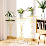 Elegant Gold Metal Plant Stands – Versatile Pedestals Home Decor