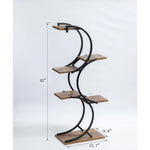 6-Tier S-Shaped Wrought Iron Plant Stand