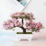 Artificial Bonsai Tree – Small Potted Fake Plant for Home, Office, and Garden Decor