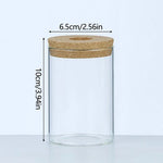 Round Hydroponic Glass Vase with Wooden Stopper – Ecological Micro Landscape Container