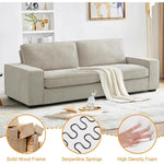 Chenille Loveseat Sofa Couch – Modern Comfy Deep Seat with Removable Cushions