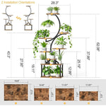 8-Tier Indoor Plant Stand with Grow Lights