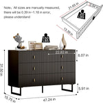 Modern 6-Drawer Dresser – Large Double Storage Organizer for Bedroom