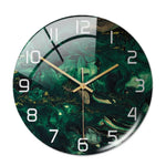 Round Marble Acrylic Wall Clock – Silent Decor for Home & Office