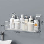 No-Drill Wall-Mount Bathroom Shelf – Shower Shampoo Rack & Condiment Storage Basket