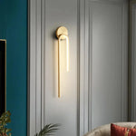 Modern LED Wall Sconce | Indoor Lighting for Bedroom, Living Room, Bedside | Black & Gold Wall Light