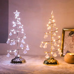 LED Christmas Tree Table Lamp – Battery-Powered Modern Crystal Desk Decor Light