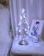 LED Christmas Tree Table Lamp – Battery-Powered Modern Crystal Desk Decor Light