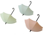 3Pcs Creative Umbrella Shape Storage Hooks - Self-Adhesive Wall Décor