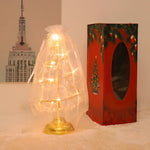 LED Christmas Tree Table Lamp – Battery-Powered Modern Crystal Desk Decor Light