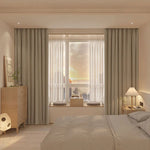 Full Blackout Curtains for Bedroom - Thermal Insulated Linen Drapes for Living Room