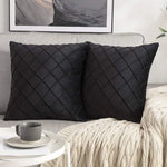 Velvet Quilted Diamond Lattice Cushion Cover – Soft Decorative Cushion Cover for Home Decor 