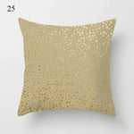 Gold Element Printed Pillowcase – Decorative Sofa and Bed Cushion Cover for Home and Car Decor