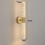 Modern LED Crystal Wall Light | Nordic Bedside Lamp for Bedroom & Living Room