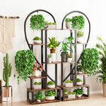 6-Tier Half Heart Shape Metal Plant Stand 