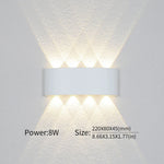  LED Wall Light - Modern Up/Down Fixture with Adjustable Wattage (2W-10W) 