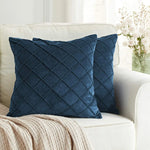 Velvet Quilted Diamond Lattice Cushion Cover – Soft Decorative Cushion Cover for Home Decor 