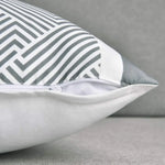 Nordic Gray White Geometric Pillowcase – Customizable Home Decor Cushion Cover for Living Room Sofa