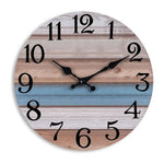 Vintage Wooden Wall Clock – 10-Inch Round Silent Analog Clock