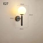 Nordic Modern Wall Lamp - Sleek Sconce for Bedroom, Bathroom, and Stair Lighting with E27 Base