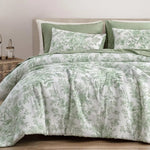 7-Piece Floral Comforter Set - Reversible Cotton Bedding with Sheets