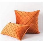 Velvet Quilted Diamond Lattice Cushion Cover – Soft Decorative Cushion Cover for Home Decor 