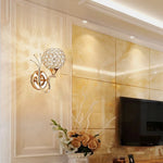 Modern LED Crystal Wall Light - Elegant E27 Sconce for Bedroom & Aisle