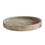 American-Style Round Wooden Tray - Decorative Desktop Storage