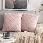 Velvet Quilted Diamond Lattice Cushion Cover – Soft Decorative Cushion Cover for Home Decor 