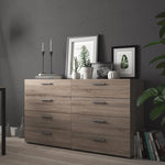 Loft 8-Drawer Double Dresser in Truffle Oak - Modern Vanity Table Bedroom Furniture