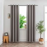 Light Grey Blackout Curtains for Bedroom-Full Light Blocking Thermal Insulated Drapes for Living Room