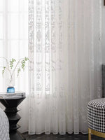 White Sheer Curtains -  Grommet Top Voile Drapes for Living Room and Bedroom